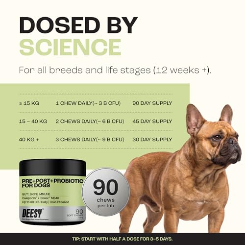 DEESY® Probiotics for Dogs – Clinically Dosed Calsporin® Soft Chews | Pre + Pro + Postbiotic | Gut, Skin & Immune Health | Itchy Skin, Allergies & Sensitive Stomachs | Hydrolysed Formula | 90 Count - Image 3