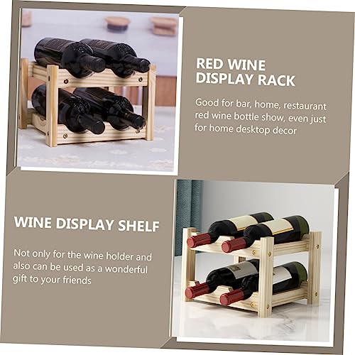 Soporte para botellas de vino rojo de madera 24x22.3cm miniatura 5