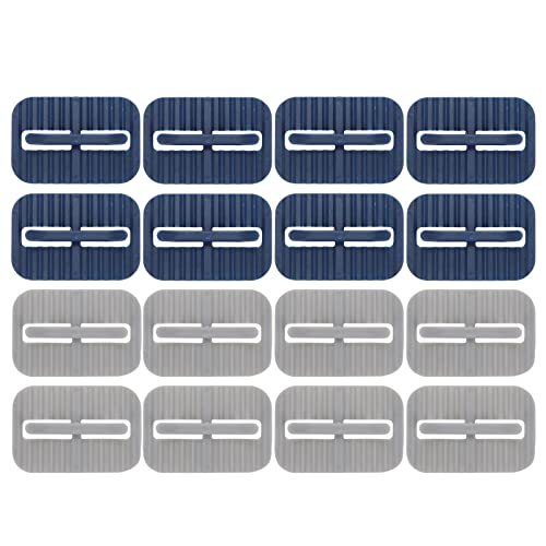 Image of Sscon 16Pcs Garbage Bag Sticky Clips Trash Can Bag Holders Trash Bag Fixing Clamps Blue Grey