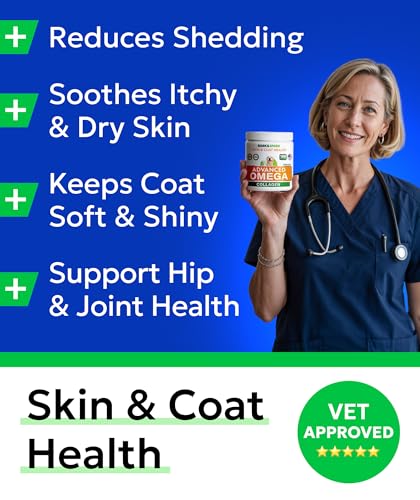 Image of BARK&SPARK Advanced Omega-3 Collagen for Dogs - 180 Fish & Salmon Oil Treats for Dog Shedding, Skin Allergy Chews, Itch Relief, Hot Spots Treatment - Joints, Skin&Coat Supplement, EPA&DHA Fatty Acids