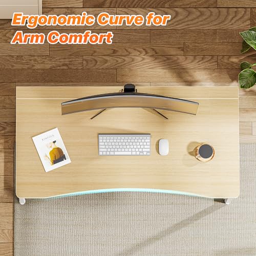 Image of Huuger Folding Desk for Small Spaces, 39.4 Inch Foldable Computer Table | Easy Assembly, Small Writing Work Office Computer Desk, for Home Office, Study, Bedroom, Dorm, Space Saving, Oak