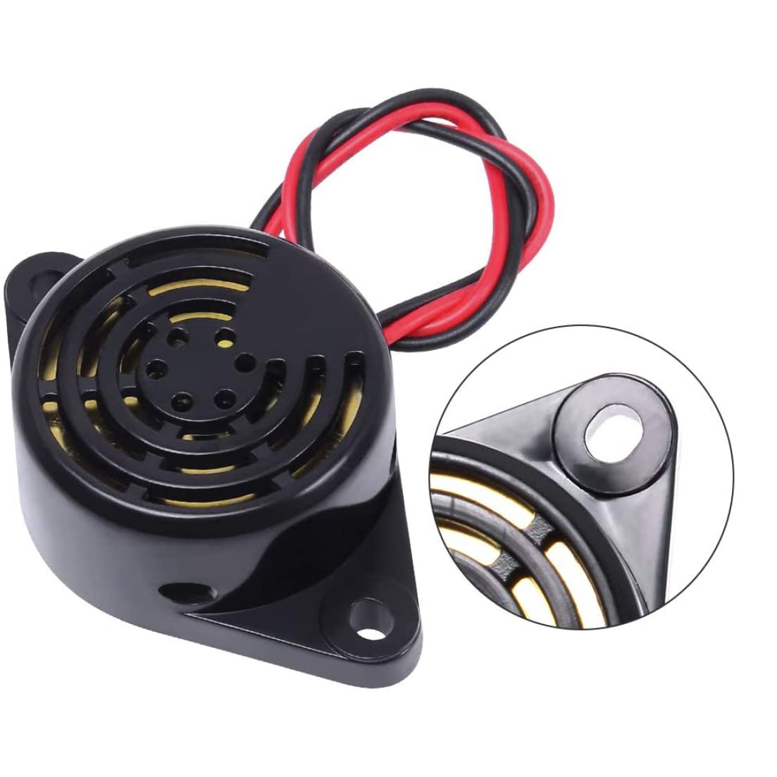 Buzzer piezoele, segnale acustico di cicalino, allarme del cicalino DC 3-24V attivo Brumer acustico Piezo Elettronico Sunitore continuo con filo di piombo, allarme del cicalino, beep elettronico