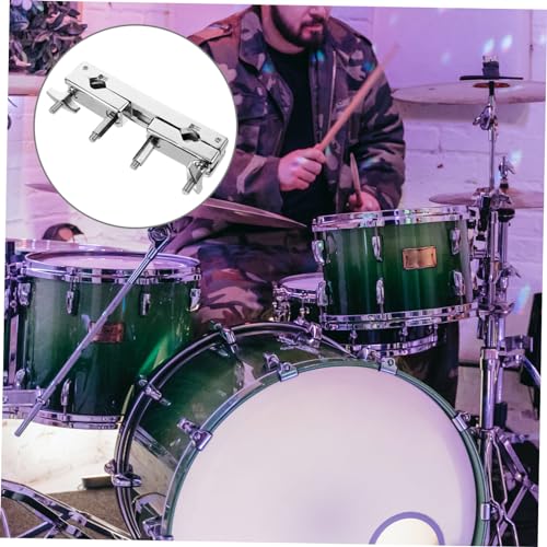 Abaodam 4pcs Drum Cymbal Clamp Extension Holder para batería con diseño doble para montaje seguro de platillos, accesorio para instrumentos de percusión para músicos miniatura 6