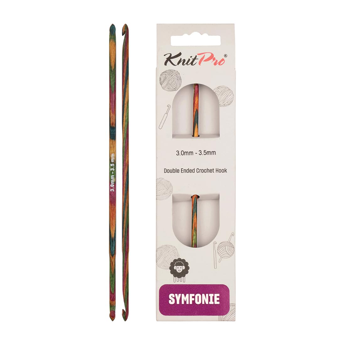 KnitPro Symfonie Double Ended Crochet Hook | 3.00-3.50mm