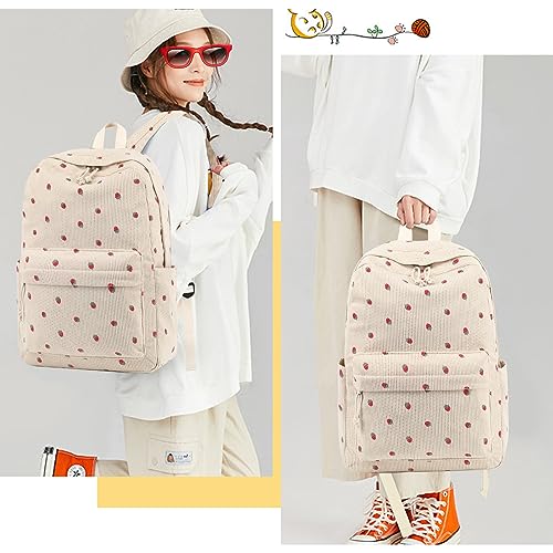 Bluboon E0249 School Backpack For Teen Girls Bookbags Elementary High School Corduroy Laptop Bags Women Travel Daypacks thumb #1
