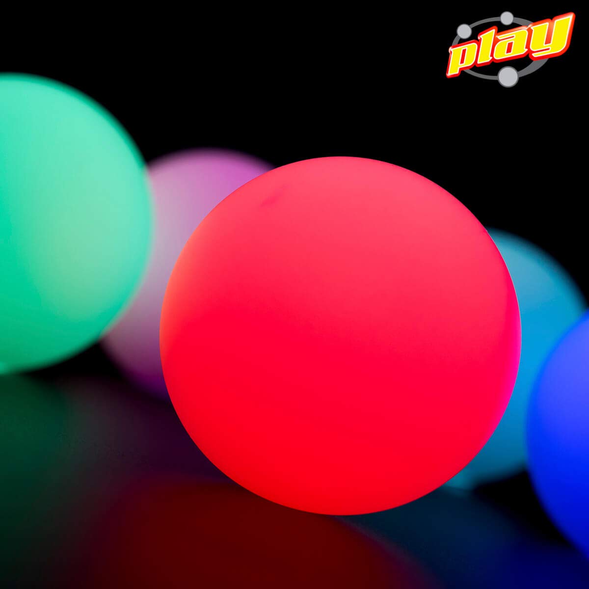Play Juggling - Balles Lumineuses de Jonglerie - Lot de 5 balles Lumineuses - Rouge
