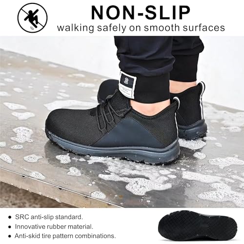 Steel Toe Shoes for Men Women丨Non Slip Waterproof Work Safety Sneakers4