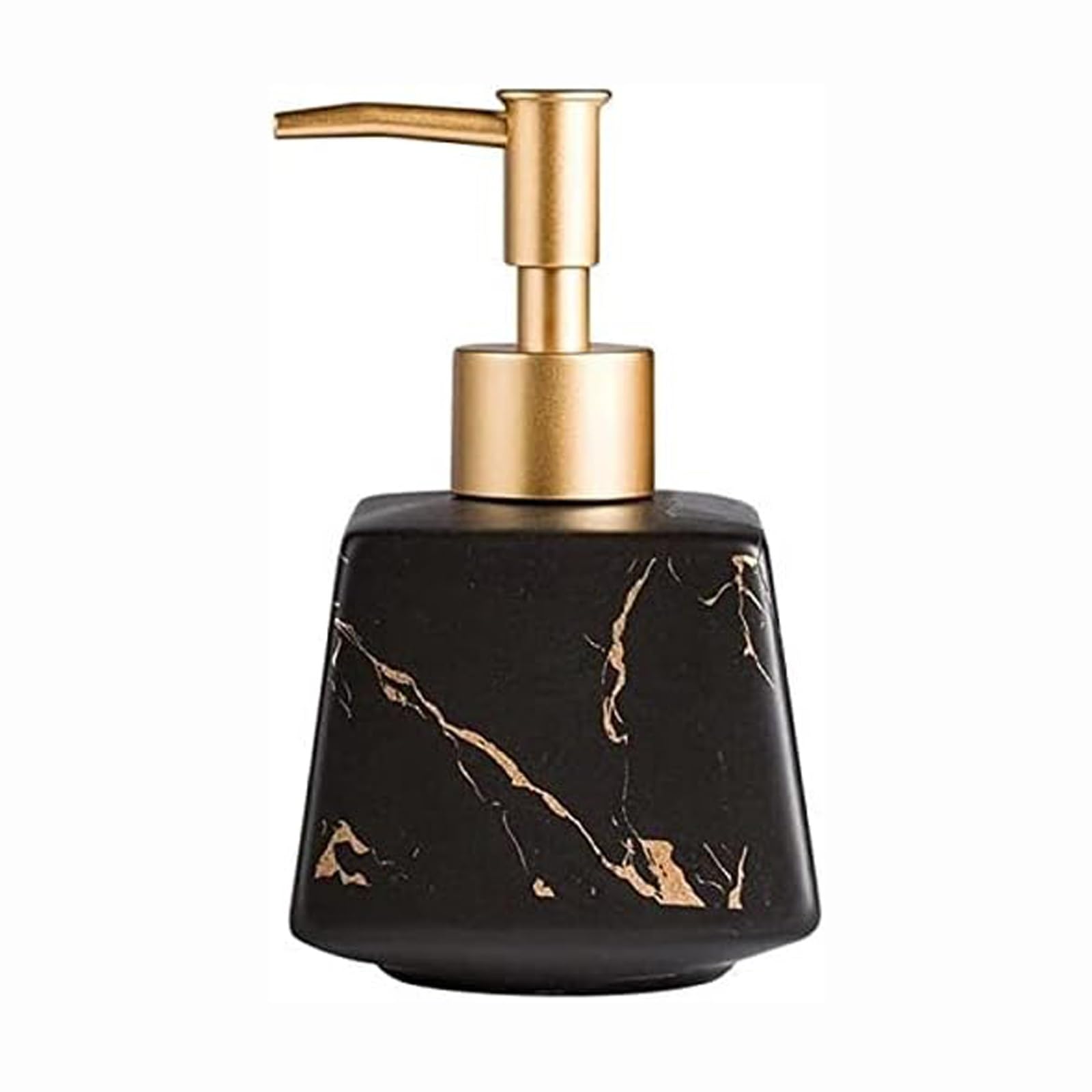 Kxaoxgrc Nero Glass Soap Lotion Dispenser Set, Hand Soap Dispenser Ceramic Multicolor For Bathroom Kitchen Hotel(Nero)