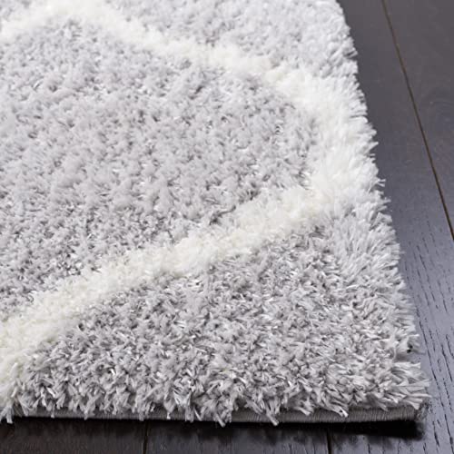 Tapete decorativo SAFAVIEH 5'x7' gris claro y blanco miniatura 4