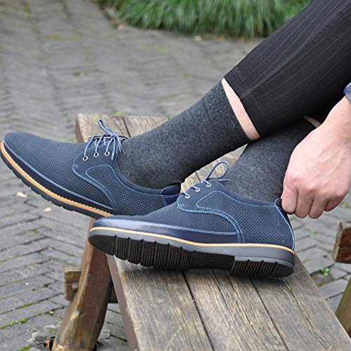 Image of Mens Classic Cotton Dress Socks Thin Lightweight for Office Business Non-binding Comfortable Casual Crew Socks Black 6 Pack