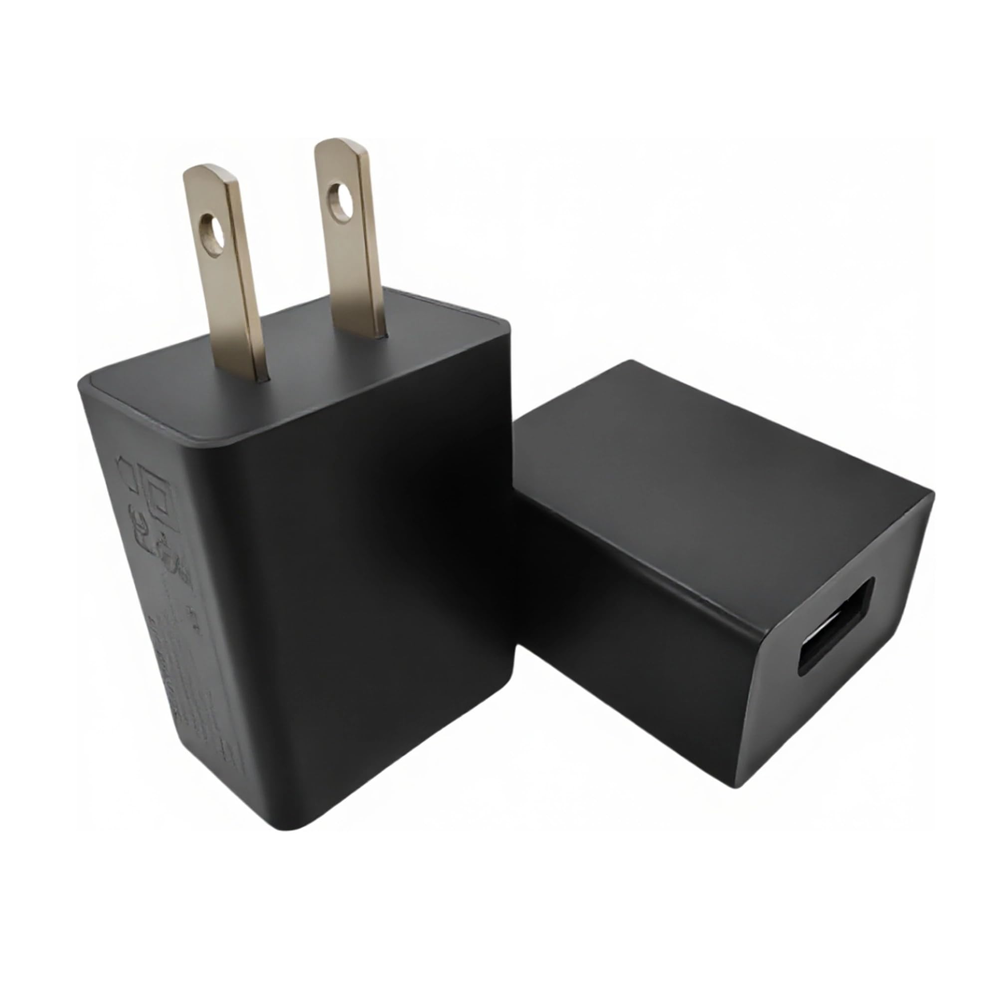 Blocco caricabatterie USB 5 V 1 A per presa a muro (certificato UL, nero, 2 pezzi), adattatore di alimentazione da 5 W per telefoni cellulari, tablet, auricolari, power bank, dispositivi