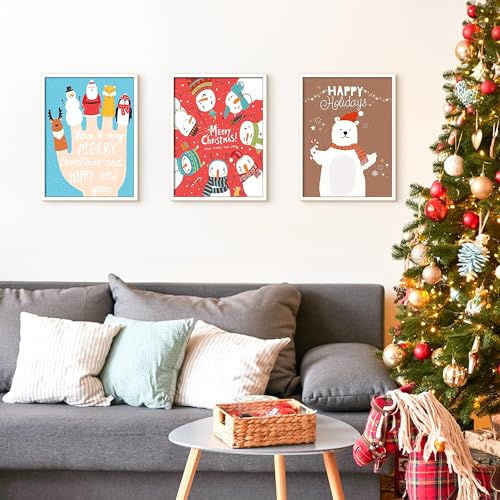 Image of upsimples 12x16 Picture Frame White 3 Pack, Scratch-Proof Poster Frames 12 x 16 for Photo Gallery - Slide-In Strips, Horizontal or Vertical Wall Mounting