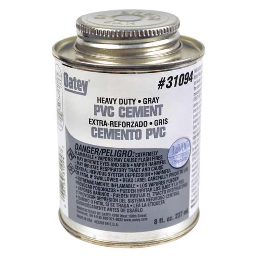Oatey Pipe Cement,8 fl oz,Gray 31094-1 Each