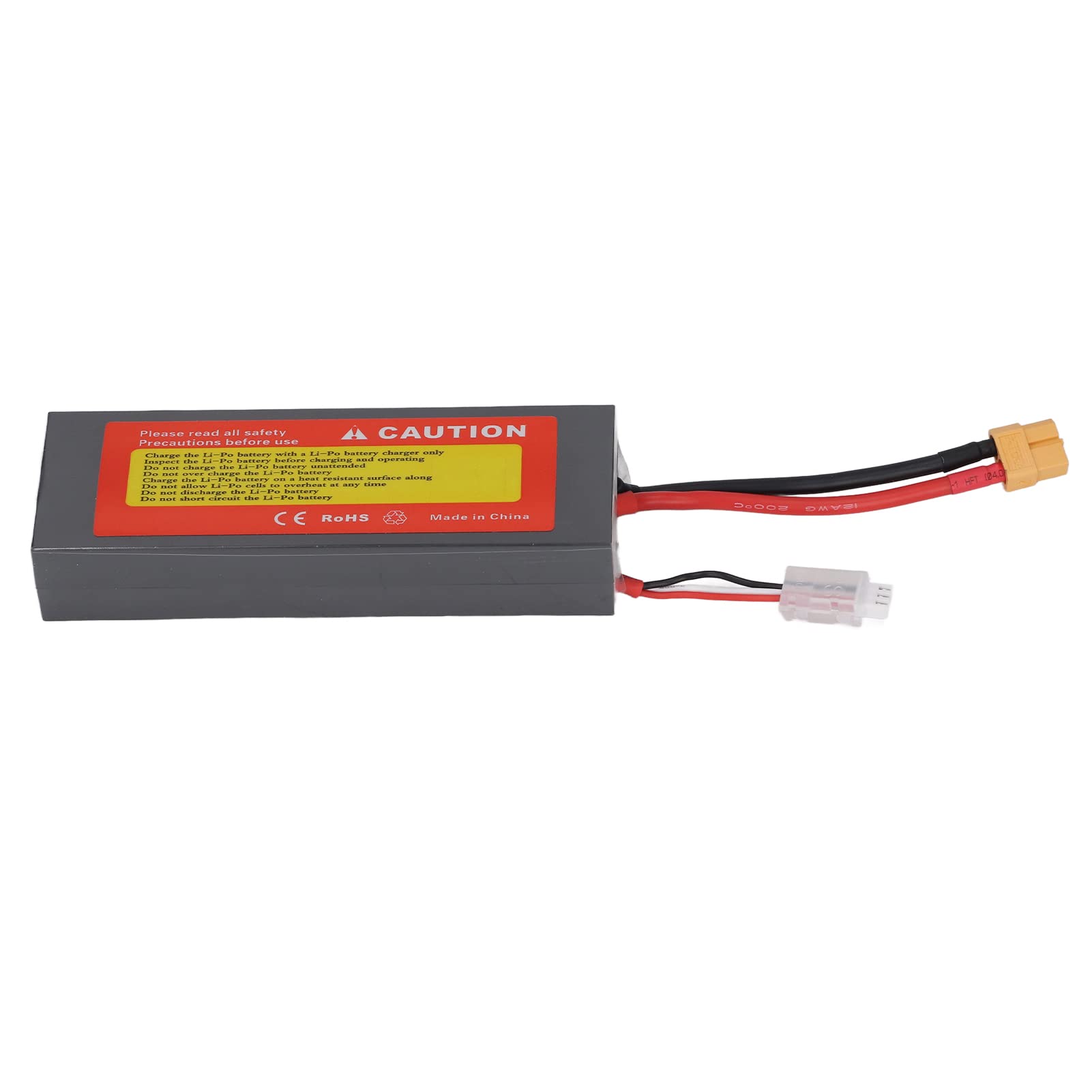 aqxreight Batteria Lipo 7.4V 6000mAh 30C 2S con Spina XT60 per Auto RC Droni Quadcopter FPV Batteria Lipo Ad Alta Potenza Compatibile con Losi Slash HPI Axial Racing