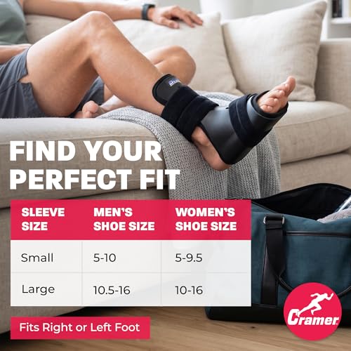 Image of Cramer Dorsal Night Splint, Small, Foot Brace for Plantar Fasciitis Support, Lightweight Low-Profile Sleep Aid, Adjustable Arch Alignment Splint for Left or Right Foot, Slip-Resistant Fit