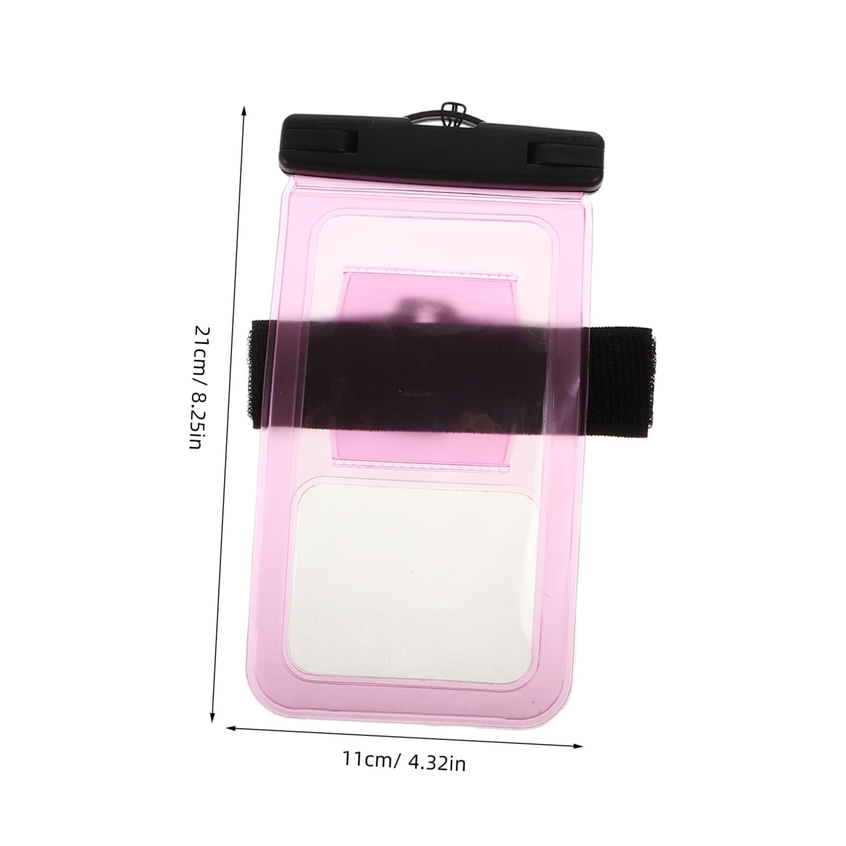 Mikikit 2Pcs Phone Pouch Durable PVC Dry Bag with Touchscreen Functionality for Swimming Diving and Outdoor Activities Pink Color