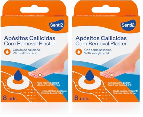 Senti2 Apósitos Callicidas con Ácido Salicílico - 8 uds (Paquete de 2)