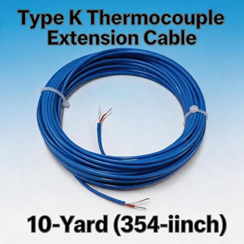 Cable termopar tipo K para medir desde -50.0 °C a 398.9 °C con 899.2 cm de longitud 2