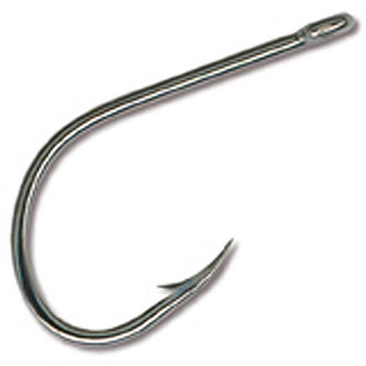 MustadUltra Point 2X Fine Wire Kirbed Point Big Gun Open Eye Siwash Hook, Black Nickel