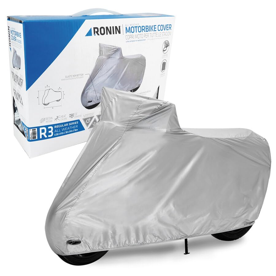 RONIN Telo Coprimoto Impermeabile Universale, Parapioggia Paravento Anti UV per moto Motorino Motocicletta ScooterAnti UV per Moto. Custodia Inclusa