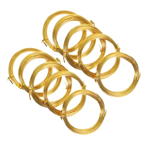 DOITOOL 10Rolls Colored Aluminum Wire for Bonsai Training Flexible for Projects Sculpting Gardening Use