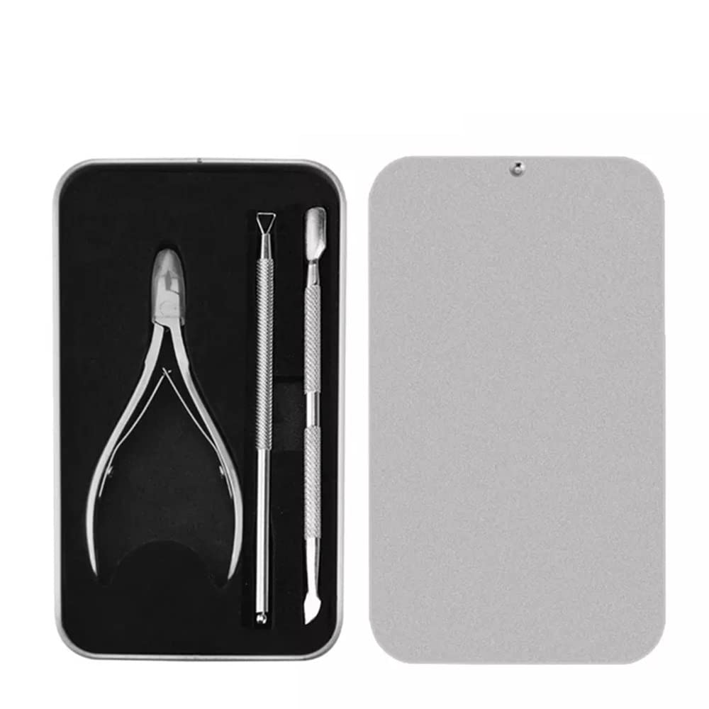 Professioal Pedicure Tools Cuticle Scissors 3p Stainless Steel Nail Push Fingernail Pick Clippers Remove