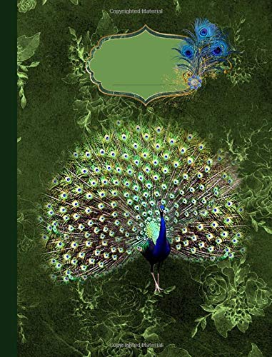 Vintage Peacock Journal Notebook: College Ruled 150 pages 7.44 x 9.69 Lined Writing Paper Journal (Vintage Peacock Journals)