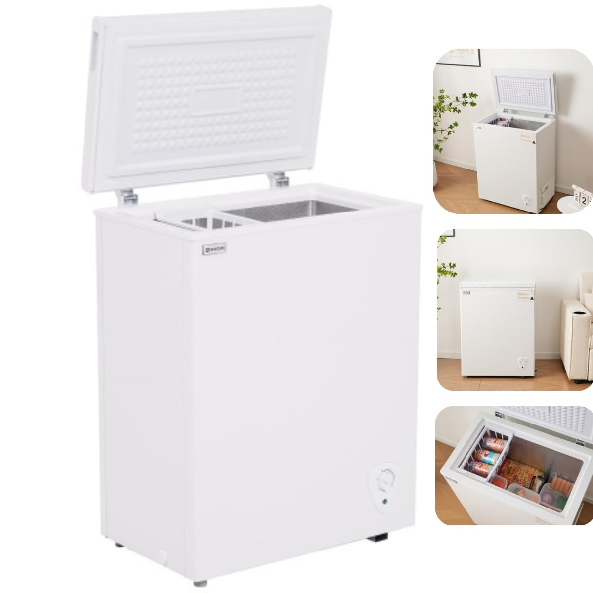 Amazon.co.jp: 冷凍庫 90L 上開き チェストフリーザー バスケット付き