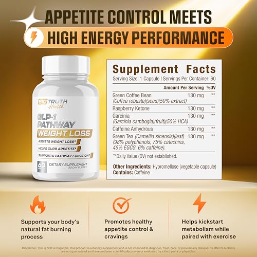 GLP-1 BioTruth Health | Assists Metabolic Pathways Linked to GLP-1 Signaling - Promotes Weight Loss for Women & Men, Helps Appetite Control & Promotes Energy - 3rd Party Tested Supplement - 60 Pills - Image 3