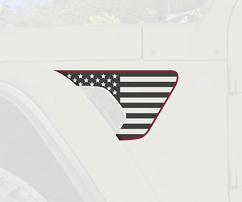 Miniatura 5 de Banderas de ventilación estándar compatibles con Jeep Wrangler Gladiator Rubicon Mojave 392 JL JT 2018-2024 (2 colores negro mate4 azul)