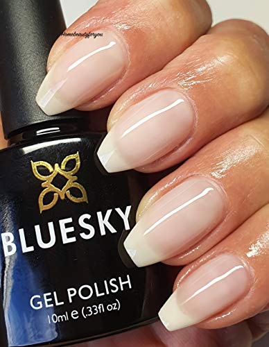 Bluesky Gel Nail Polish NUDE IVORY MILKY WHITE SOFT BALLET BP16 UV LED Soak Off 10ml