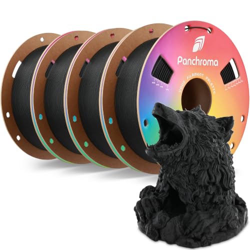 Image of Polymaker Panchroma Matte PLA 3D Printer Filament Bundle 4kg,Charcoal Black | 1.75mm High Speed 3D Printing Filament Fits for Most FDM Printers, ±0.02mm Accuracy, Neaty Wound & Matte Finish, 4kg Pack