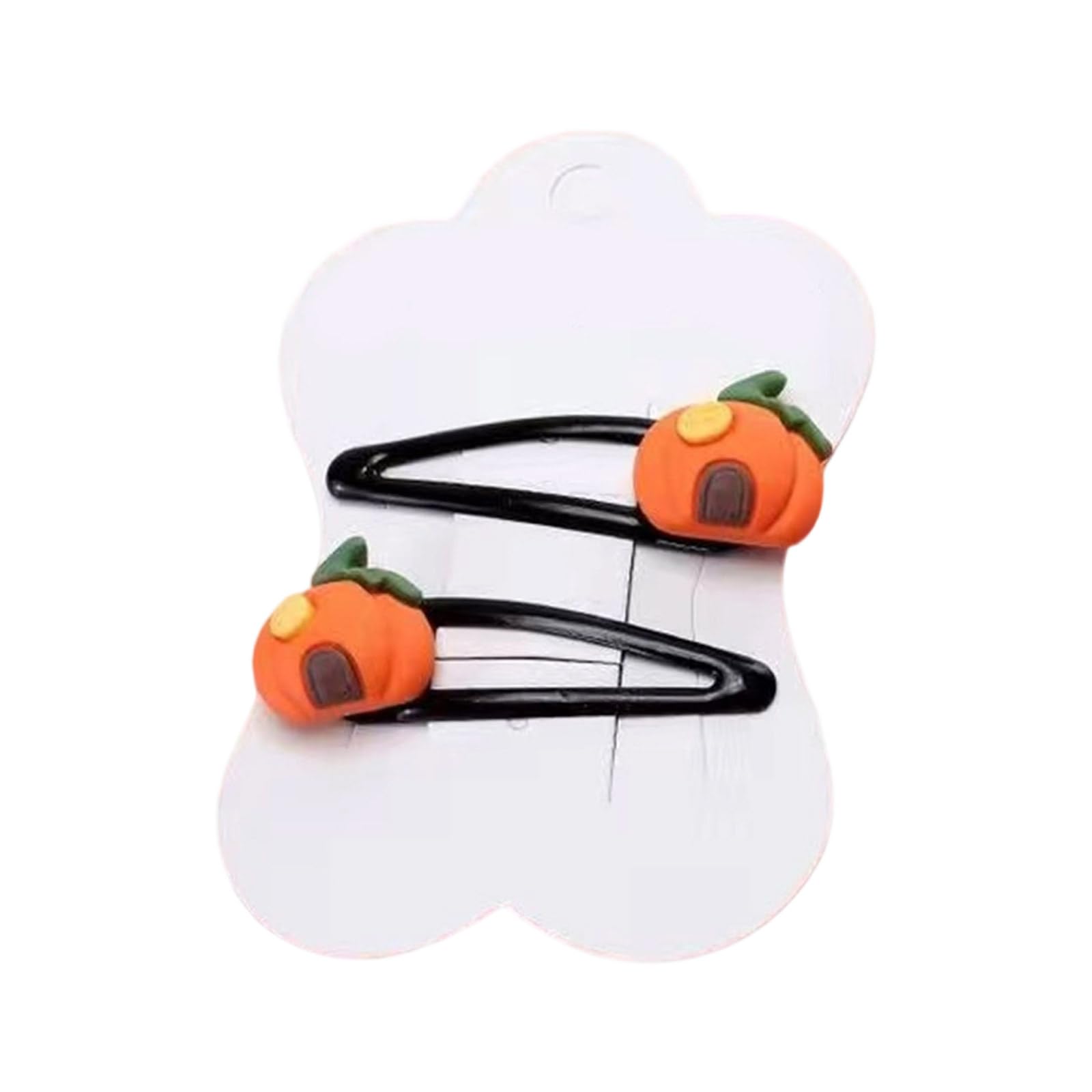 YUXITA Halloween Casual Barrettes Hair Clip Pumpkin Sweet Witch Hat Flat Clip Hairpin Pumpkin Charm