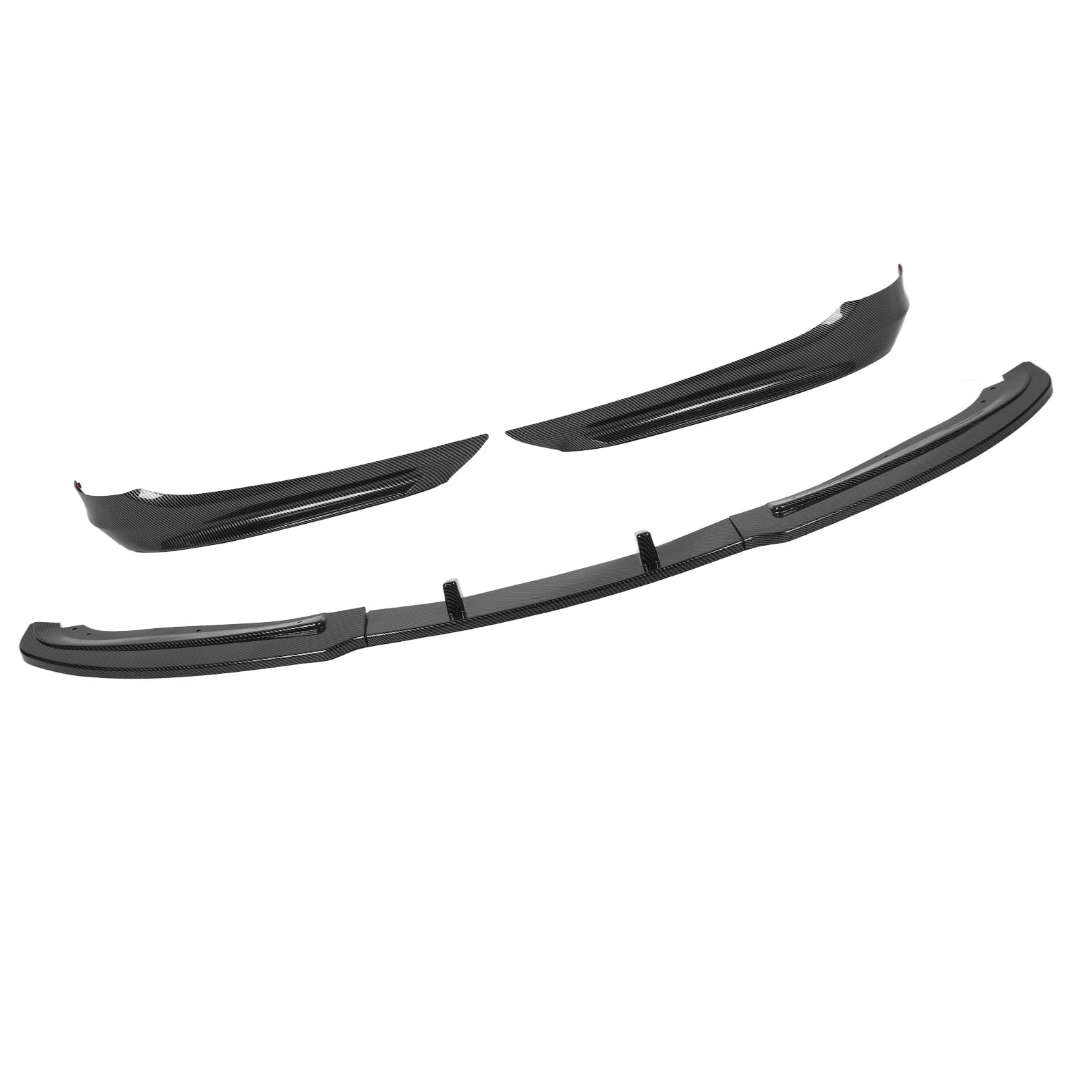 Wakects 5 szt. Spoiler Przedni, materiał ABS, Poprawia aerodynamikę, Pasuje do Serii 3 E90 E91 LCI 2007 do 2012 (styl z włókna węglowego)