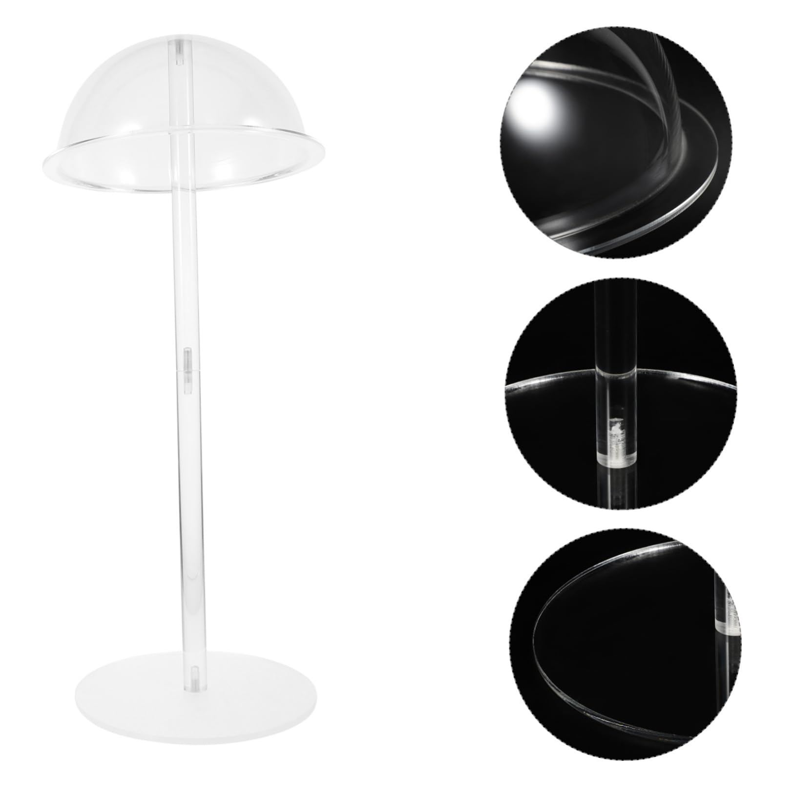 Amosfun 3 Pz Appendiabiti Trasparente Espositore Per Cappellini Gancio Per Cuffie Da Tavolo Portacappelli Trasparente Supporto Per Caschi Supporti Per Cappelli Trasparenti Acrilico