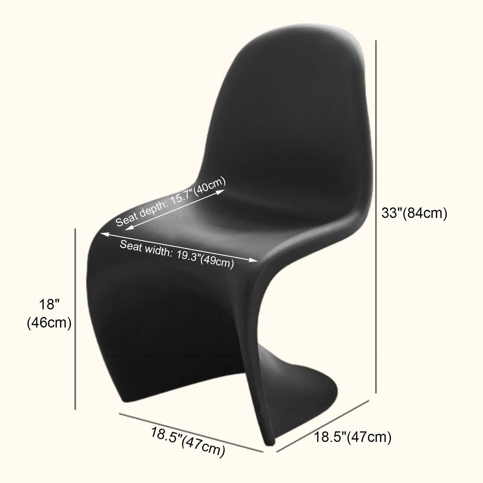 Nowoczesne ergonomiczne krzesła do jadalni, zestaw 2 szt., wielofunkcyjne krzesła do domu i biura (czerwone)