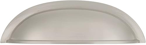 Miniatura 5 de Hickory Hardware P3077-SS Williamsburg - Tirador para taza de gabinete, 3 pulgadas, acero inoxidable