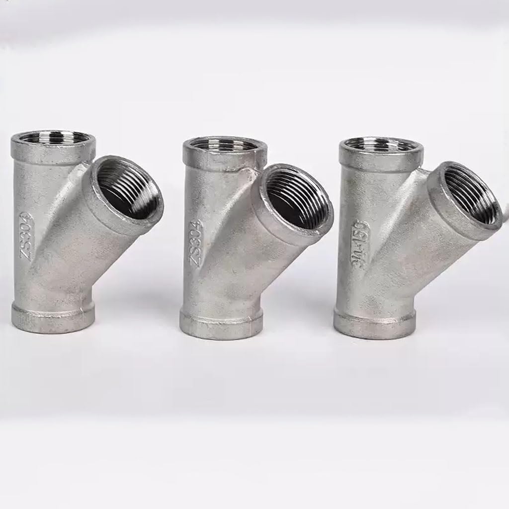 1 Szt. 1/4" 3/8" 1/2" 3/4" 1" 1-1/4" 1-1/2" 2" Gwint Żeński Trójnik Skośny, 304 Stal Nierdzewna W Kształcie Litery Y 45 Stopni Trójnik Łączniki Rurowe(3/4")