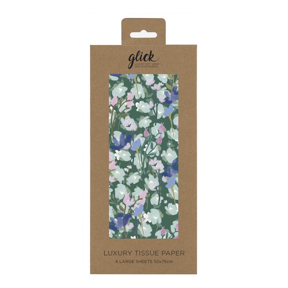 Meadow Flowers Stephanie Dyment Printed Patterned Tissue Wrapping Paper Glick Luxury 4 Sheets 50 x 70 cm