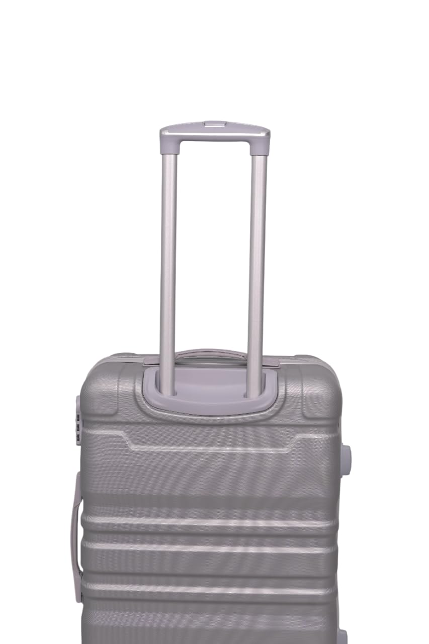 roamx ABS Hard Suitcase 66 CM Check in Luggage, Trolley Bag with Smooth 8 Wheel System Combination Lock and Strong Zipper | Carry On Travel Case for Air, Road and Weekend Trips | Silver-picture-52