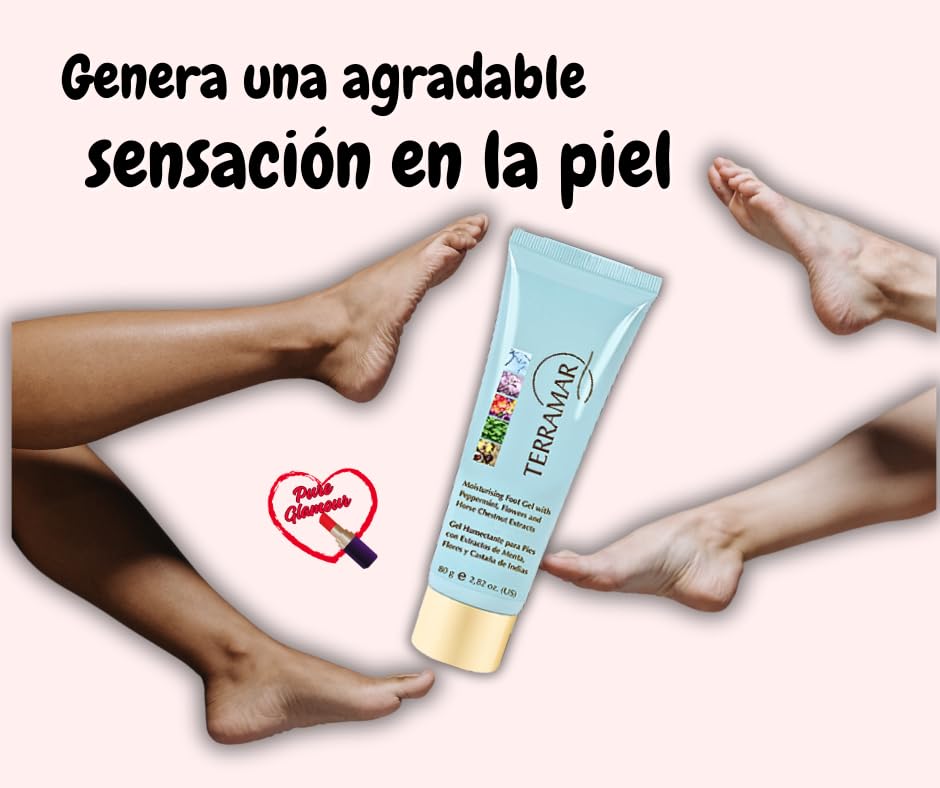 2 Productos para pies: Gel humectante y Sales Marinas para Pies con Ingredientes Naturales de Terramar Brands