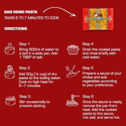 Image of San Remo Penne Pasta 500g | Healthy No Maida Choice | Australian Durum Wheat Semolina | Firm Texture | Ideal for Sauces, Bakes & Salads | Vegan