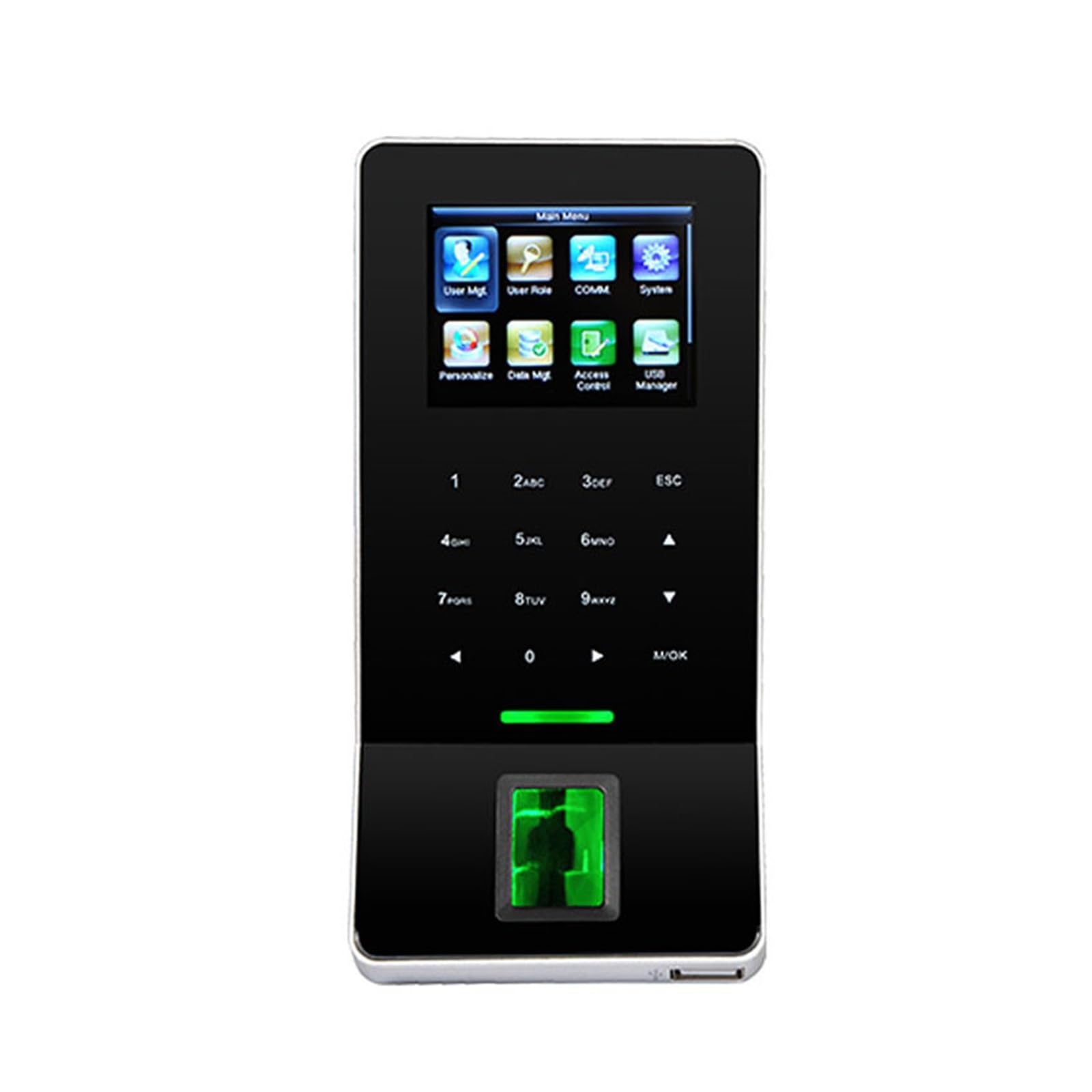 Reloj de tiempo Máquina de tiempo de asistencia F22 TCP/IP USB de control de acceso de entrada de huellas dactilares pantalla a Color lector de tarjetas opcional para pequeñas empresas y oficinas(F22