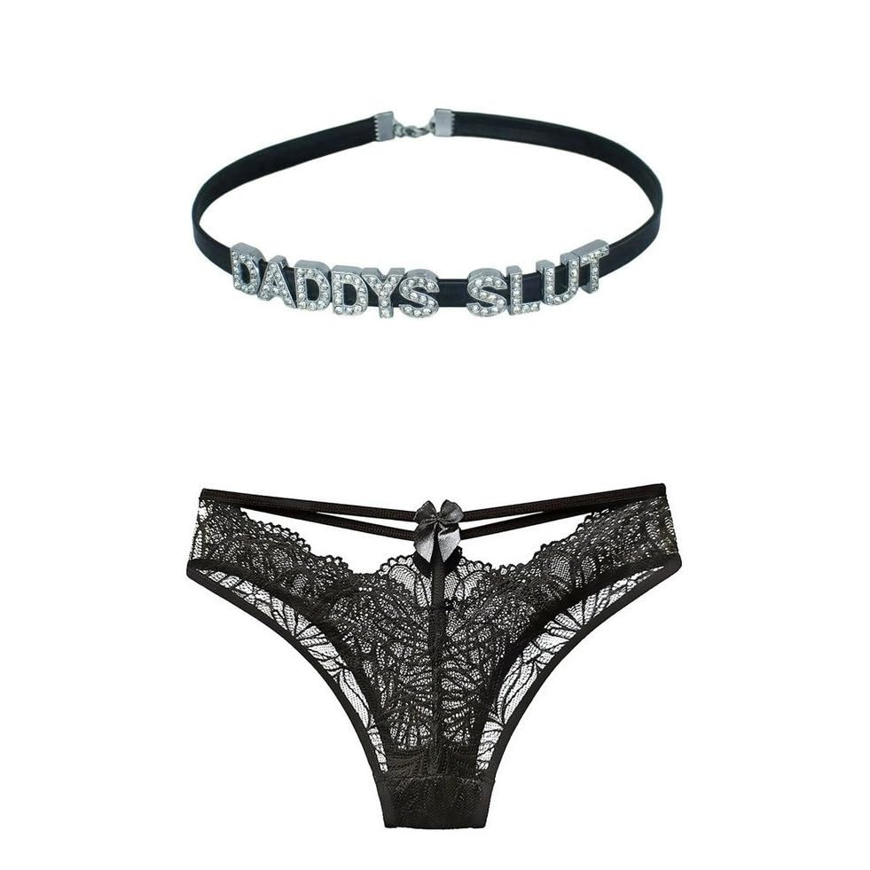 2PCS DADDY'S Choker Necklaces,Rhinestone Chokers Matching Daddy Lingerie For Lover's Costume,Sexy Dad Collar For Women Honey Princess,Faux PU Leather Daddy's Clothes Accessories Jewelry3