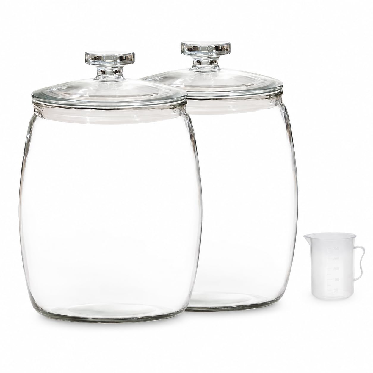 Barattolo in per Alimenti Ermetico , 2 barattoli 9050ML + misurino