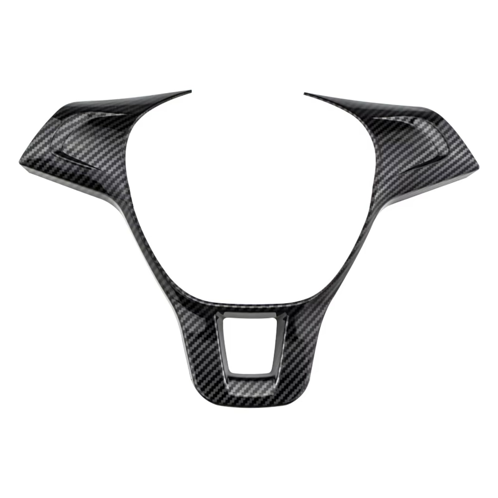 Car Interior Moulding Trim for VW for Golf 7 for GTI for MK7 for Polo for Jetta for MK6 for Tiguan for Touran for Caddy Car Steering Wheel Cover Trim Sticker(A Carbon Black)