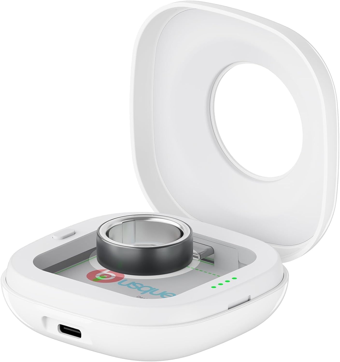 Portable Charging Case for Oura Ring 4/5 Docks, 50-Day Runtime, White