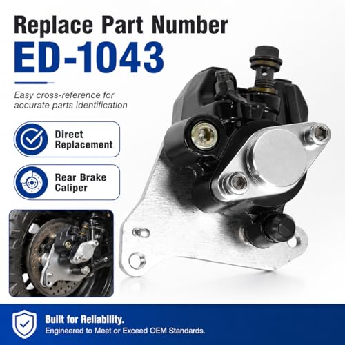 Image of Hoypeyfiy Rear Brake Caliper Replacement for Honda TRX400EX Sportrax 400 1999-2004, ATV Rear Brake Caliper Assembly, Replace ED-1043