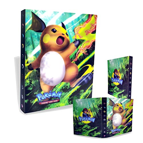 Preisvergleich Produktbild TUXUNQING Pokémon Kartenhalter,PokémonTrading Card Album,Kartenbuch Pokemon Collection Karten Buch,Pokémon Card GX EX Trainor Album.Das Album hat 30 Seiten und kann 240 Karten aufnehmen. (Pikachu2)