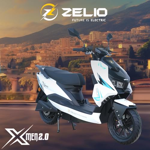 Image of ZELIO Xmen 2.0 Electric Scooter | 72V /32AH Battery, 70-120 KM Range, 4-5 Hrs Charge, Powerful Suspension, Anti-Theft Alarm, USB Port